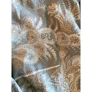 Pottery Barn Caesarea Paisley Duvet Cover  Blue Gray Sz Full/Queen EUC Retired
